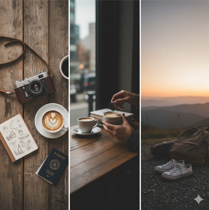 身バレしないアイコンの作り方。カメラやコーヒーカップなど、趣味を表現するおしゃれな小物。